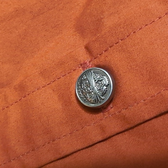 *NWT* Y2K Ed Hardy Punk Skulls & Rope Long Sleeve Button Down Size XXL Orange - Picture 6 of 14